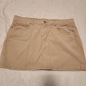 Old Navy The Perfect Corduroy Mini Skirt Tan Khaki Y2K Classic  Women's Size 12